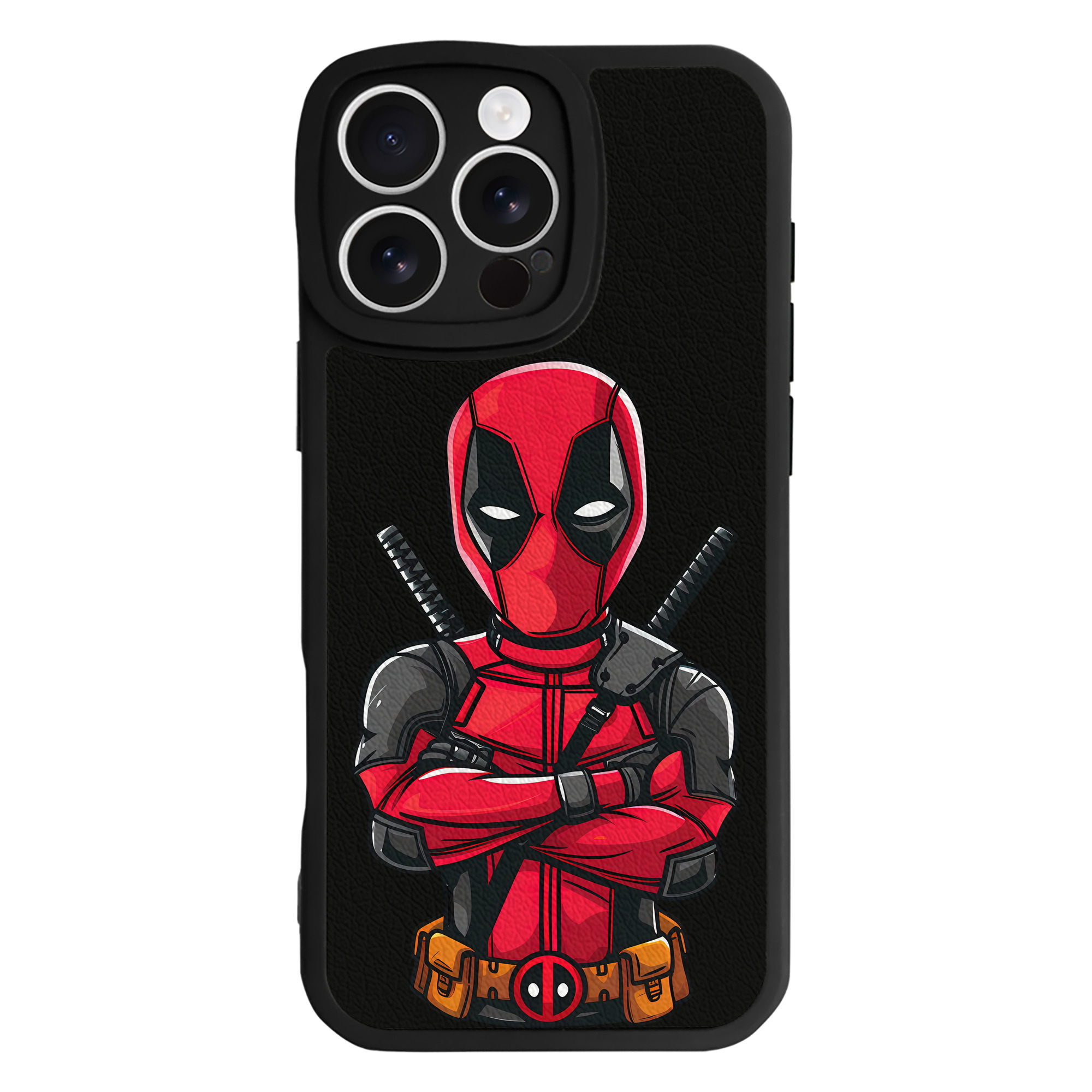 （画像用） Deadpool デッドプール 【iPhone 16シリーズ対応】シリコンスマホケース（レザー調） 材質：シリコン